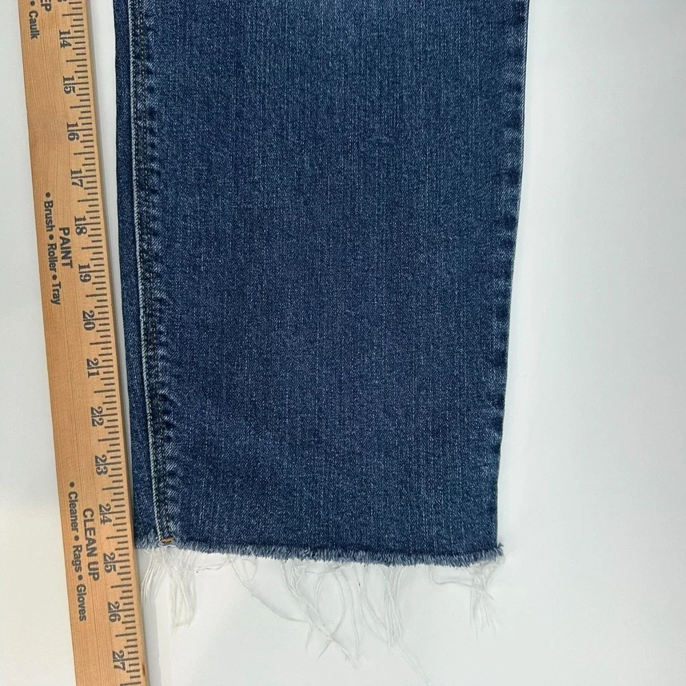 Old Navy Jeans Womens 18‎ Blue Denim Boyfriend Mid-Rise Frayed Hem 5-Pockets